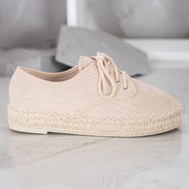 SHELOVET Espadrilles en daim brun 3