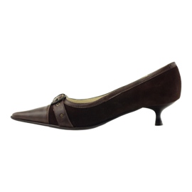 Eksbut Escarpins en cuir marron brun 3