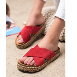 Comer Pantoufles confortables sur la plate-forme rouge 2
