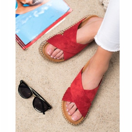 Comer Pantoufles confortables sur la plate-forme rouge 1
