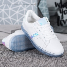 SHELOVET Baskets à semelle transparente blanche 1