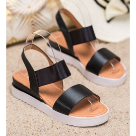 SHELOVET Sandales noires sur la plate-forme le noir 1