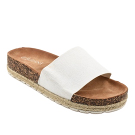 Chaussons pailletés blancs 6130 blanche 1