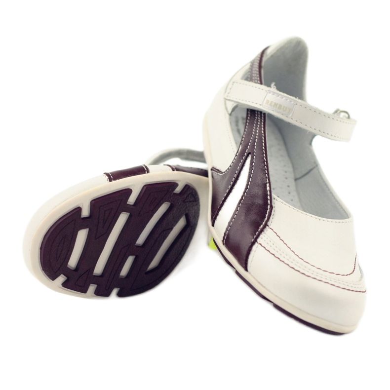 Ren But Ballerines en cuir Ren-But en solde blanche multicolore 4