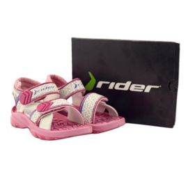 Rider Sandales pour enfants blanc rose cavalier pour Velcro 80608 5