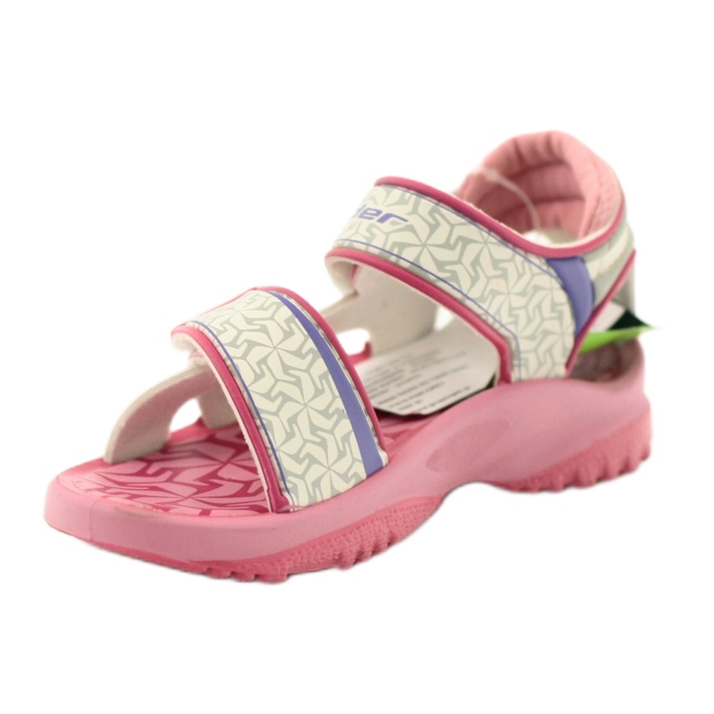 Rider Sandales pour enfants blanc rose cavalier pour Velcro 80608 2