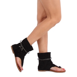 SEA Sandales Tongs Femme Tongs Noir SL1011 Madrit 3