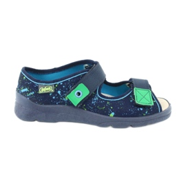 Chaussures pour enfants Befado 869Y142 bleu marin vert 1