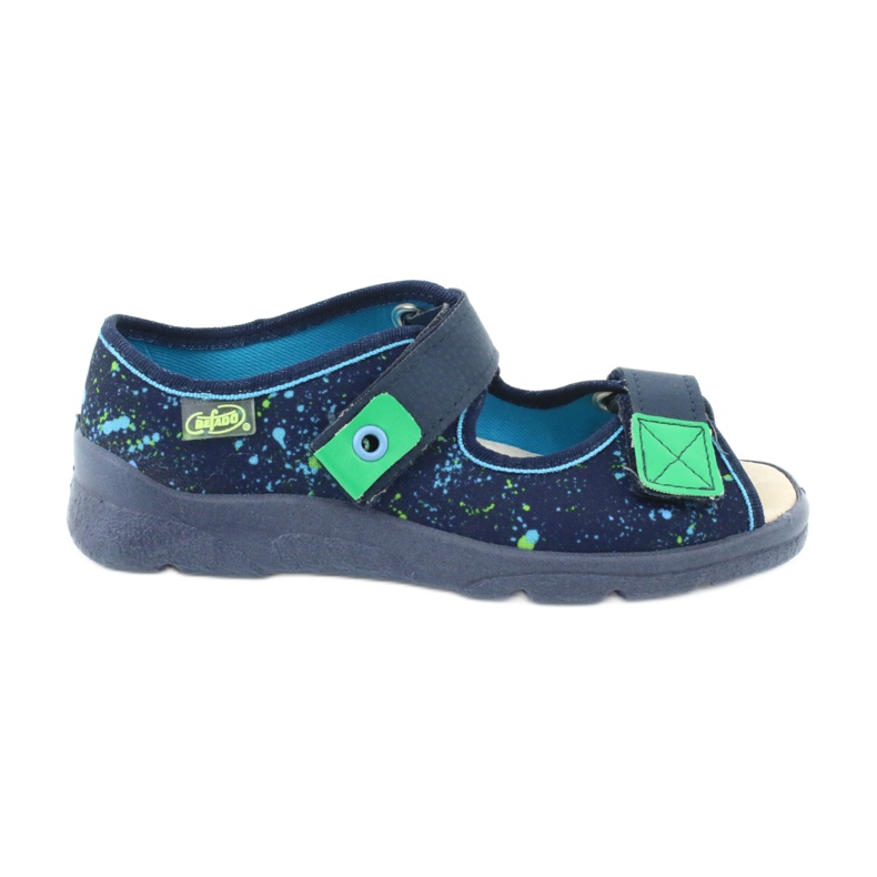 Chaussures pour enfants Befado 869Y142 bleu marine vert 1