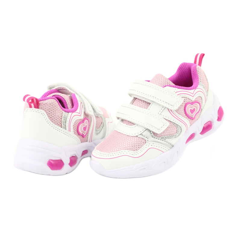 Evento Chaussures de sport lumineuses NEWS 20DZ55-1778 blanche rose gris 3 Evento Chaussures de sport lumineuses NEWS 20DZ55-1778 blanche rose gris 3