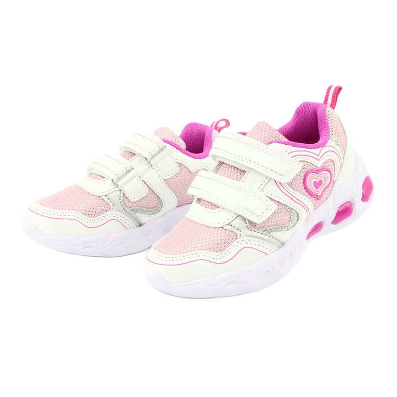 Evento Chaussures de sport lumineuses NEWS 20DZ55-1778 blanc rose gris 2