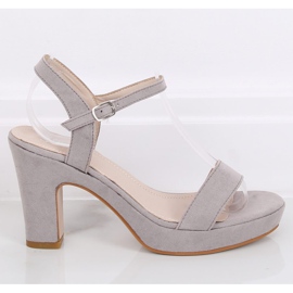 Sandales sur poteau gris NS032P Gris 2