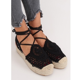 Espadrilles ajourées noires YQ233 Noir le noir 2
