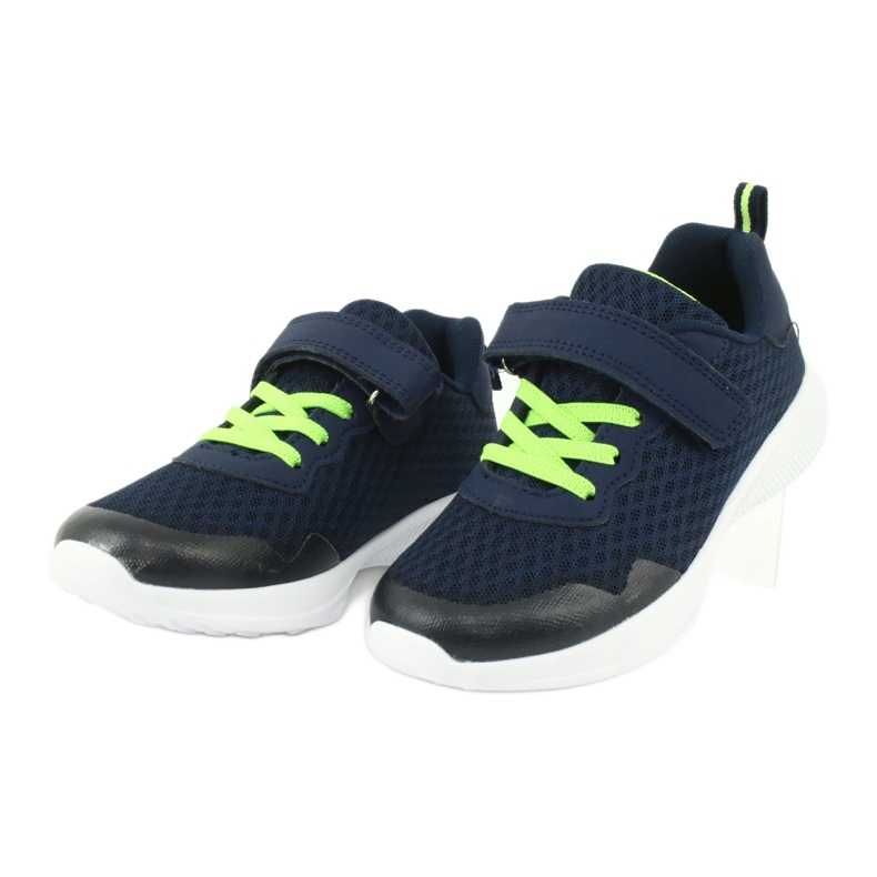 Chaussures de sport pour Velcro Navy Blue / Green News 20Z55-2312 bleu 2