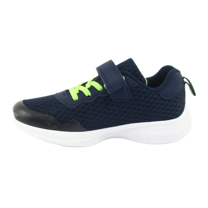 Chaussures de sport pour Velcro Navy Blue / Green News 20Z55-2312 bleu 1