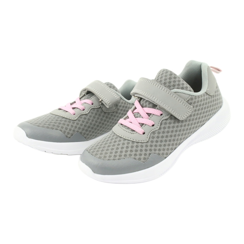 Evento 20DZ55-2312 Chaussures de sport pour velcro rose gris 2 Evento 20DZ55-2312 Chaussures de sport pour velcro rose gris 2
