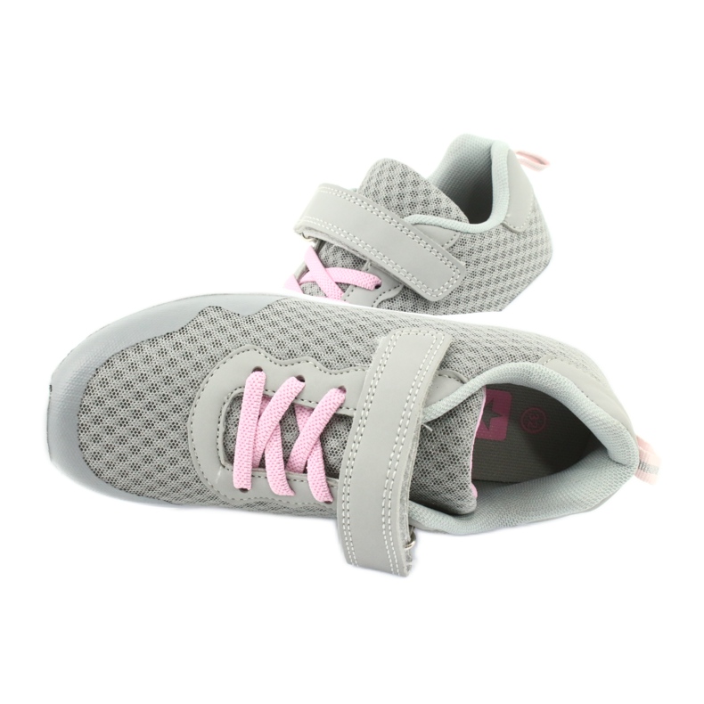 Evento 20DZ55-2312 Chaussures de sport pour velcro rose gris 4 Evento 20DZ55-2312 Chaussures de sport pour velcro rose gris 4