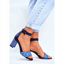 Sandales Femme Maciejka Cuir Bleu Marine 04235-17 / 00-5 2 Sandales Femme Maciejka Cuir Bleu Marine 04235-17 / 00-5 2