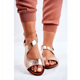 Sandales Femme Laura Messi 1116 Cuir Or Vollare doré 2