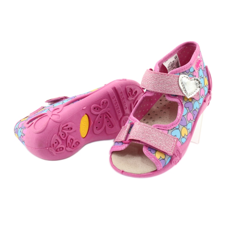 Chaussures enfant Befado jaune 342P014 rose 4