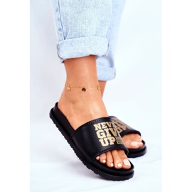 ADY Chaussons Femme Never Give Up2 Or Noir 1