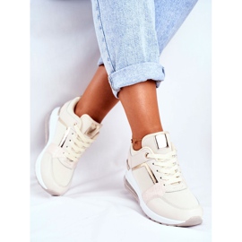 ADY Baskets Sport Femme Beige Sparks 1