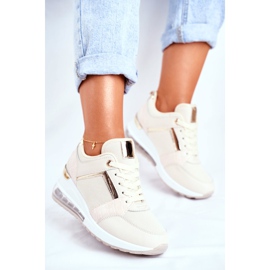 ADY Baskets Sport Femme Beige Sparks 2