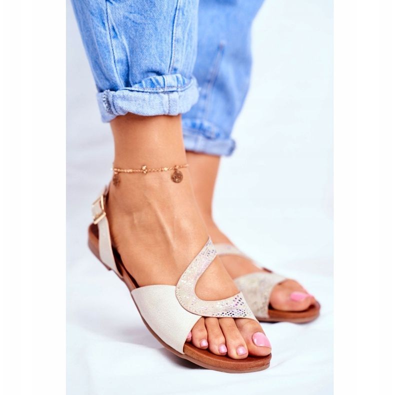 S.Barski Sandales Plates Femme Beige Barski Strongby 1