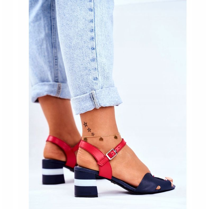 Sandales Femme Maciejka Cuir Bleu Marine 04120-17 / 00-5 2