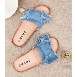 SHELOVET Pantoufles Textiles bleu 1 SHELOVET Pantoufles Textiles bleu 1