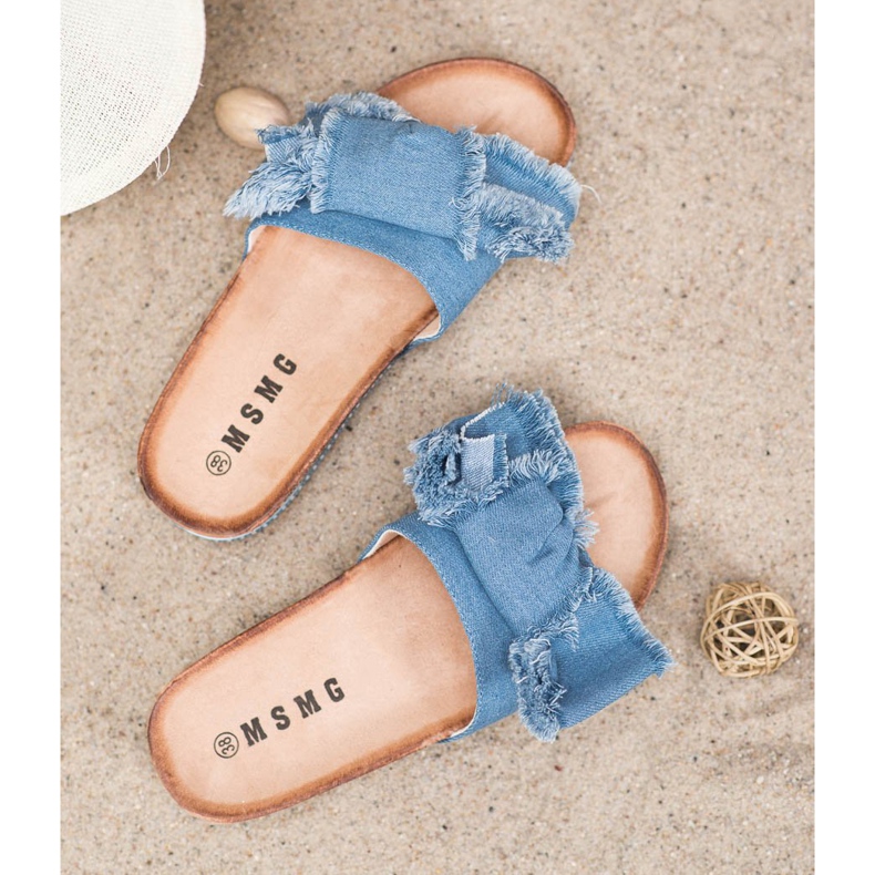 SHELOVET Pantoufles Textiles bleu 1 SHELOVET Pantoufles Textiles bleu 1