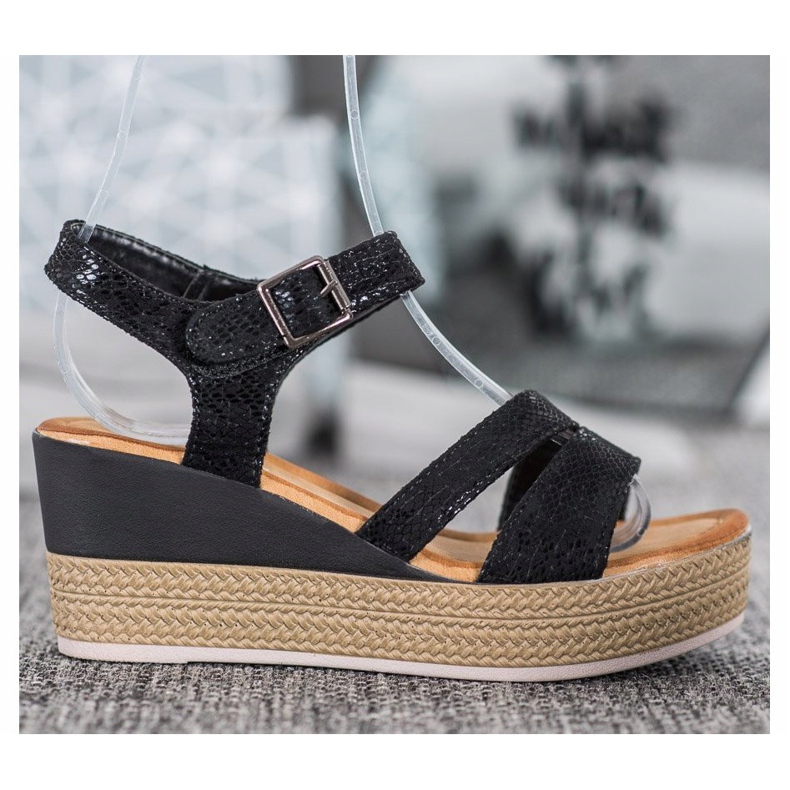 Sea Elves Sandales confortables noir 2