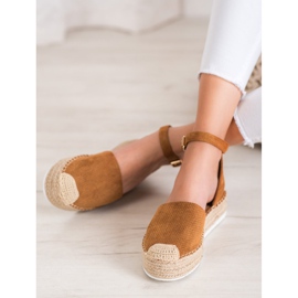 SHELOVET Espadrilles ajourées brun 4