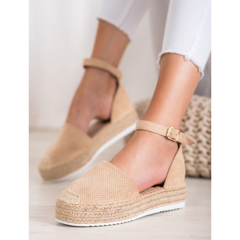 SHELOVET Espadrilles ajourées brun 1