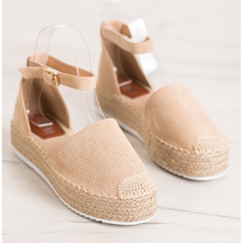 SHELOVET Espadrilles ajourées brun 2