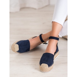 SHELOVET Espadrilles ajourées bleu 4