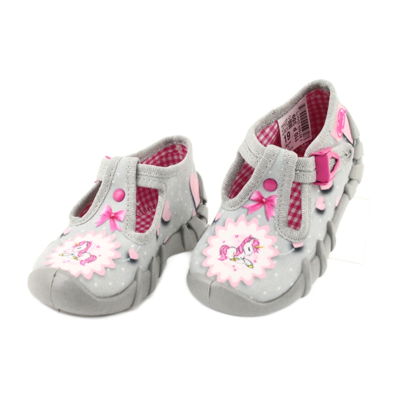 Chaussures enfant Befado 110P359 rose gris 3