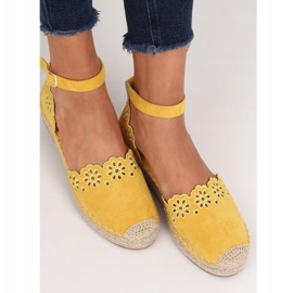 Espadrilles ajourées miel JH119 Jaune 1