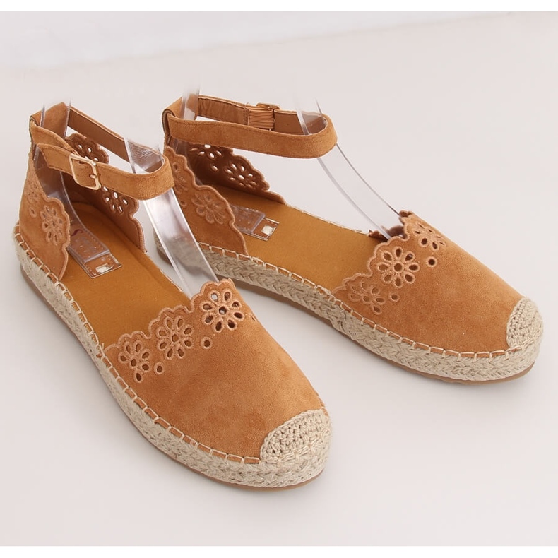 Espadrilles ajourées camel JH119 Camel brun 1