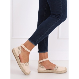 Espadrilles ajourées beiges JH119 Beige 2