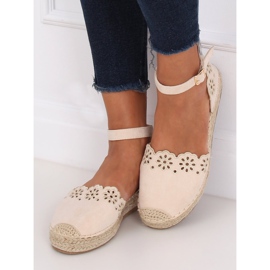 Espadrilles ajourées beiges JH119 Beige 1