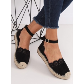 Espadrilles ajourées noires JH119 Noir 1