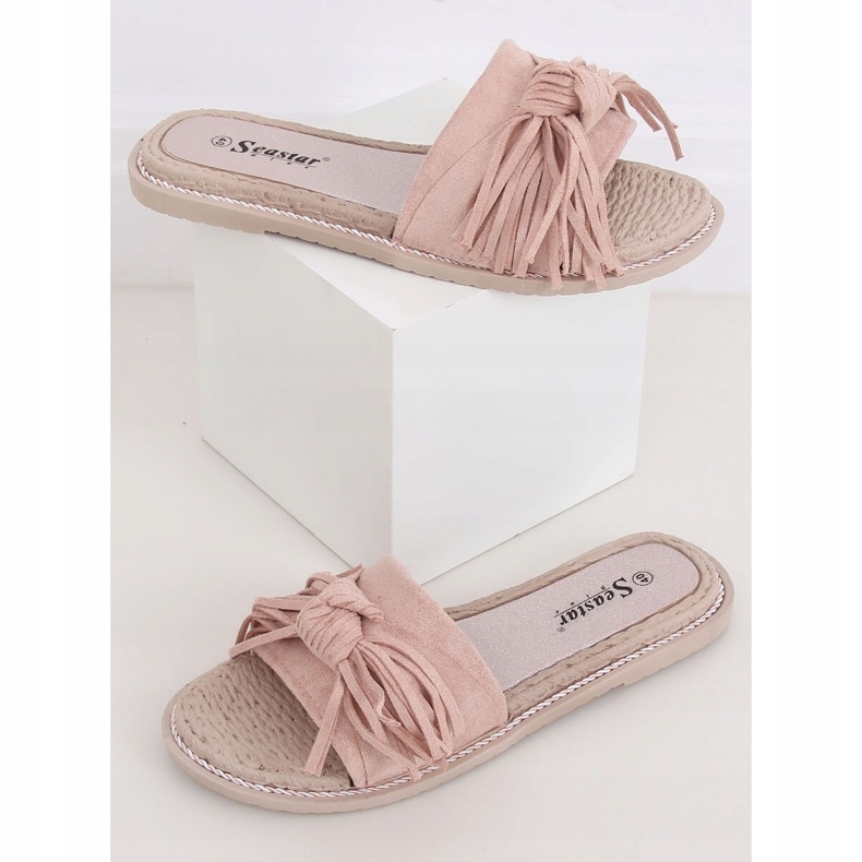 Chaussons femme beige et rose CK159 Rose 2 Chaussons femme beige et rose CK159 Rose 2