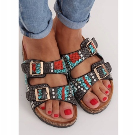 Scholki avec perles noires CK133P Noir multicolore 1