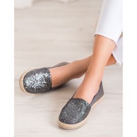 SHELOVET Slipons brillants gris 1