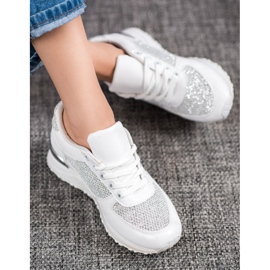 SHELOVET Chaussures de sport blanches élégantes 2