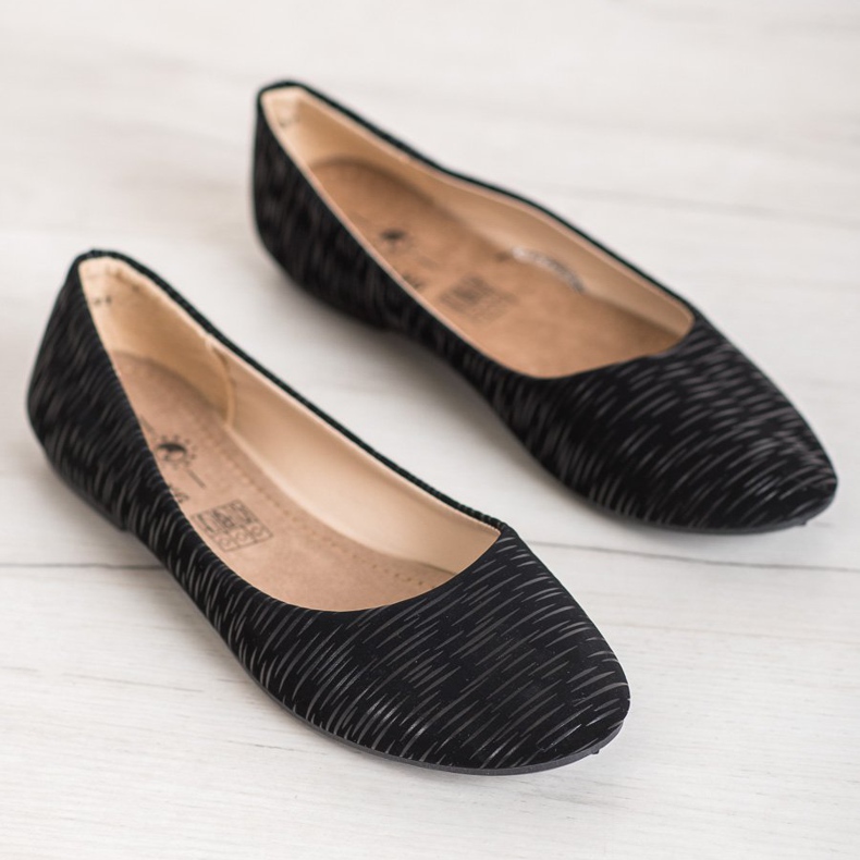 BAOLIKANG Ballerine Noire Avec Un Motif 2