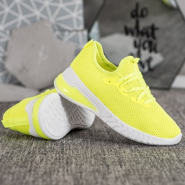SHELOVET Baskets en textile jaune 3
