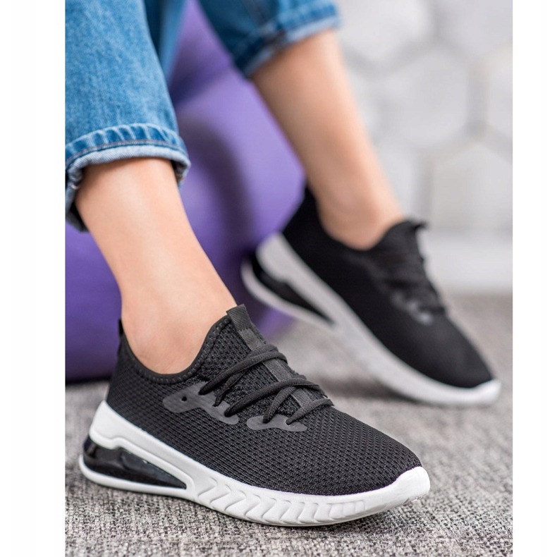 SHELOVET Baskets en textile le noir 1 SHELOVET Baskets en textile le noir 1