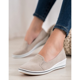 SHELOVET Slipons en daim brun 4